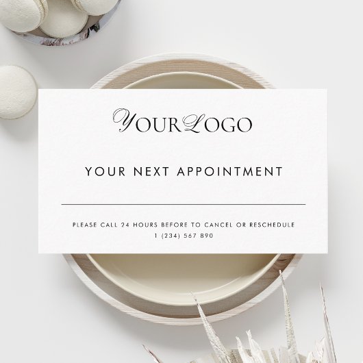 Voeg dunne lange Logo gewone zakelijke afsprakenka Afsprakenkaartje