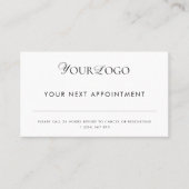 Voeg dunne lange Logo gewone zakelijke afsprakenka Afsprakenkaartje (Voorkant)
