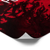 Voeg een aangepast citaat zwarte marmer toe, Brigh Poster (Hoek)