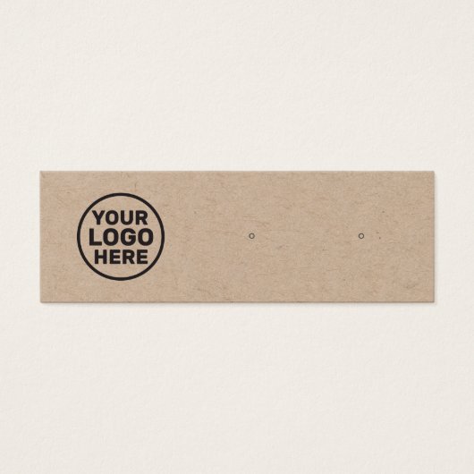 Voeg een aangepaste Logo Kraft Stud Earring Displa Mini Visitekaartjes (Voorkant)