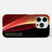 Voeg een aangepaste naam Oranje Groene Abstract to Case-Mate iPhone Case (Achterkant (horizontaal))