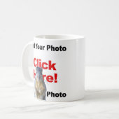 Voeg een aangepaste vierkante fotobom toe Voeg fot Koffiemok (Voorkant links)