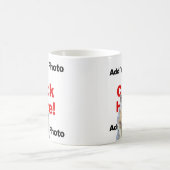 Voeg een aangepaste vierkante fotobom toe Voeg fot Koffiemok (Center)