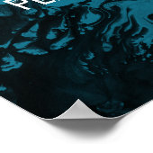 Voeg een aangepaste zwarte inktmozaïekblauw Citaat Poster (Hoek)