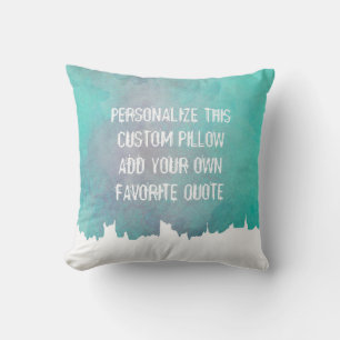 voeg een abstracte waterverf van de citaatkussen kussen