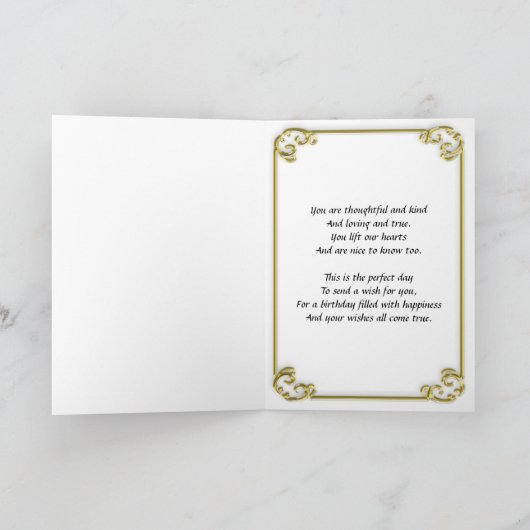 Voeg een afbeelding, 100ste Verjaardagskaart met K Kaart (Binnen)