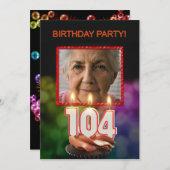 Voeg een afbeelding, 104th de Uitnodiging van de d (Voorkant / Achterkant)