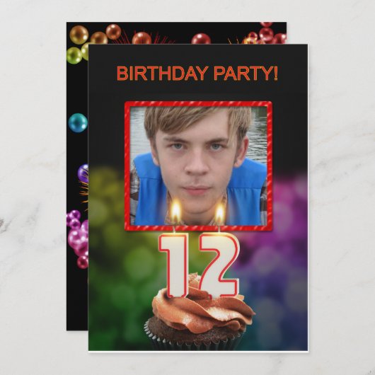 Voeg een afbeelding, 12e de Uitnodiging van de de  (Voorkant / Achterkant)