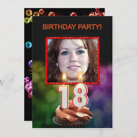 Voeg een afbeelding, 18e de Uitnodiging van de de  (Voorkant / Achterkant)