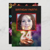 Voeg een afbeelding, 24e de Uitnodiging van de Par (Voorkant / Achterkant)