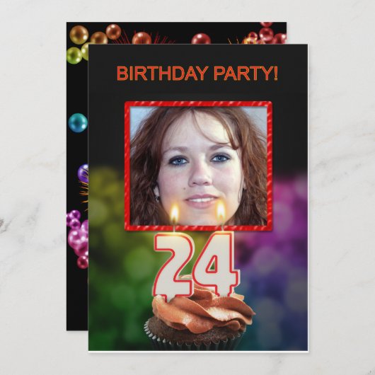 Voeg een afbeelding, 24e de Uitnodiging van de Par (Voorkant / Achterkant)