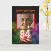 Voeg een afbeelding, 84ste Verjaardagskaart met Ka Kaart (Gele Bloem)