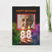 Voeg een afbeelding, 88ste Verjaardagskaart met Ka Kaart (Voorkant)