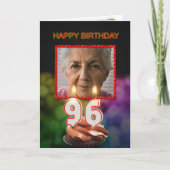 Voeg een afbeelding, 96ste Verjaardagskaart met Ka Kaart (Voorkant)