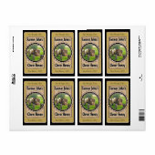 Voeg een Afbeelding Black en Gold Wedding Honey Ja Etiket (Full Sheet)