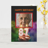 Voeg een afbeelding, een 87e Birthday-kaart met ka Kaart (Gele Bloem)