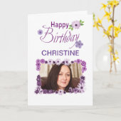 Voeg een afbeelding en naam toe, Verjaardagskaart Kaart (Gele Bloem)