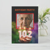 Voeg een afbeelding toe, 102e verjaardagsfeestje U Kaart (Staand voorkant)