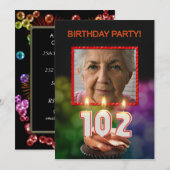 Voeg een afbeelding toe, 102e verjaardagsfeestje U Kaart (Voorkant / Achterkant)