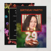 Voeg een afbeelding toe, 29e verjaardagsfeestje Ui Kaart (Voorkant / Achterkant)