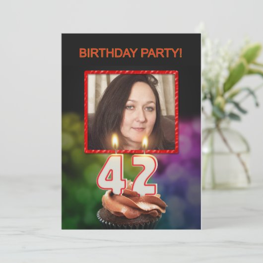 Voeg een afbeelding toe, 42e verjaardagsfeest Uitn Kaart (Staand voorkant)