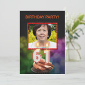 Voeg een afbeelding toe, 61ste verjaardagsfeest Ui Kaart (Staand voorkant)