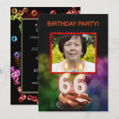 Voeg een afbeelding toe, 66th Birthday party Uitno Kaart (Voorkant / Achterkant)