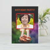 Voeg een afbeelding toe, 71ste verjaardagsfeest Ui Kaart (Staand voorkant)