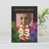 Voeg een afbeelding toe, 93ste verjaardagsfeestje  kaart (Staand voorkant)