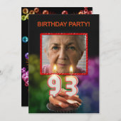 Voeg een afbeelding toe, 93ste verjaardagsfeestje  kaart (Voorkant / Achterkant)