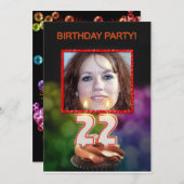 Voeg een afbeelding toe, de 22e Uitnodiging van de (Voorkant / Achterkant)