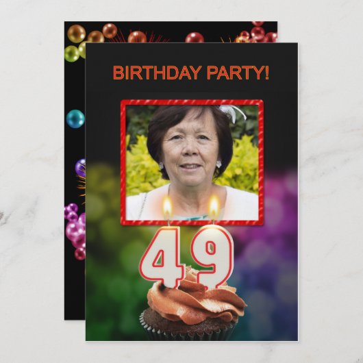 Voeg een afbeelding toe, uitnodiging 49e verfeestd (Voorkant / Achterkant)