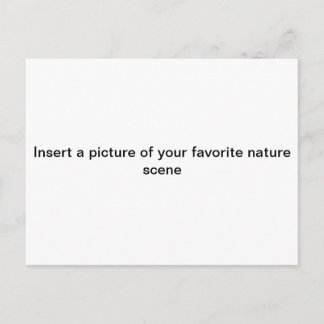 "Voeg een afbeelding van je favoriete natuurtafere Briefkaart