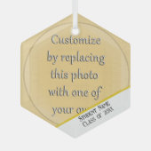 Voeg een Afstuderen van de Foto toe Glas Ornament (Voorkant)