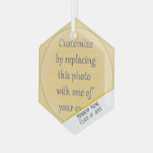 Voeg een Afstuderen van de Foto toe Glas Ornament (Voorkant links)