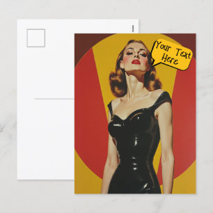 Voeg een Bijschrift  Retro Glamour Briefkaart
