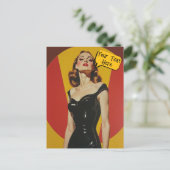 Voeg een Bijschrift Retro Glamour Briefkaart (Staand voorkant)