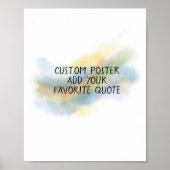 voeg een citaat artistieke waterverf toe verf zach poster (Voorkant)