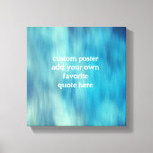 voeg een citaat toe dat turquoise elegant modern h canvas afdruk (Voorkant)