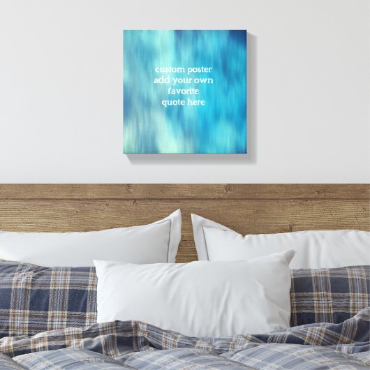 voeg een citaat toe dat turquoise elegant modern h canvas afdruk (Insitu (Slaapkamer))
