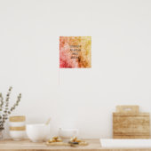 voeg een citaat toe dat verfvormde muurkunst poster (Keuken)
