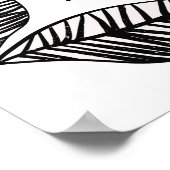 voeg een citaat vetgedrukte zwarte en witte bladku poster (Hoek)