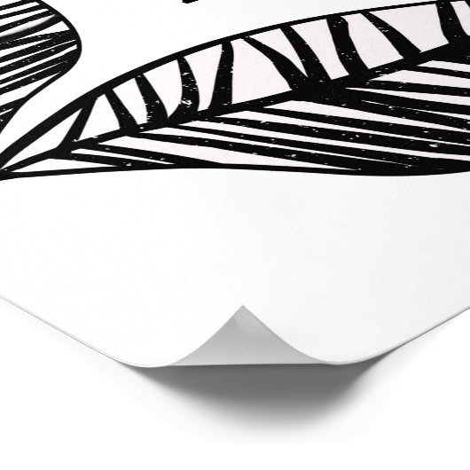 voeg een citaat vetgedrukte zwarte en witte bladku poster (Hoek)