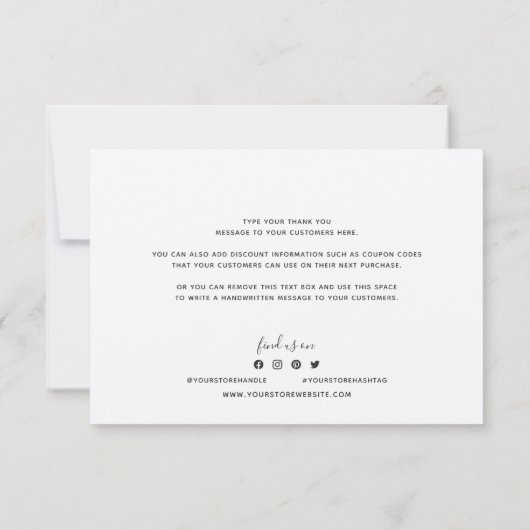 Voeg een donkergrijze rand toe Dank u wel Rustige (Achterkant)