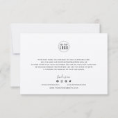 Voeg een donkergrijze rand toe Dank u wel Rustige  Bedankkaart (Voorkant)