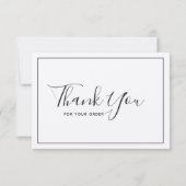 Voeg een donkergrijze rand toe Dank u wel Rustige  Bedankkaart (Achterkant)