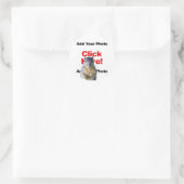 Voeg een Eekhoorn aangepaste foto-Sticker toe Ronde Sticker (Tas)