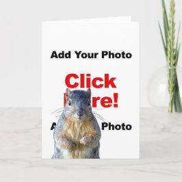 Voeg een eekhoorn aangepaste foto wenskaart toe kaart