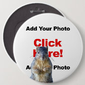 Voeg een eekhoorn Custom Photo Button Large toe (Voorkant /achterkant)