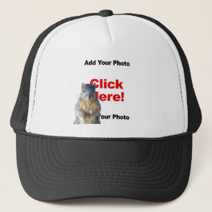 Voeg een eekhoorn op maat gemaakte foto hoed toe trucker pet